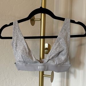 Skims gray plunge bralette